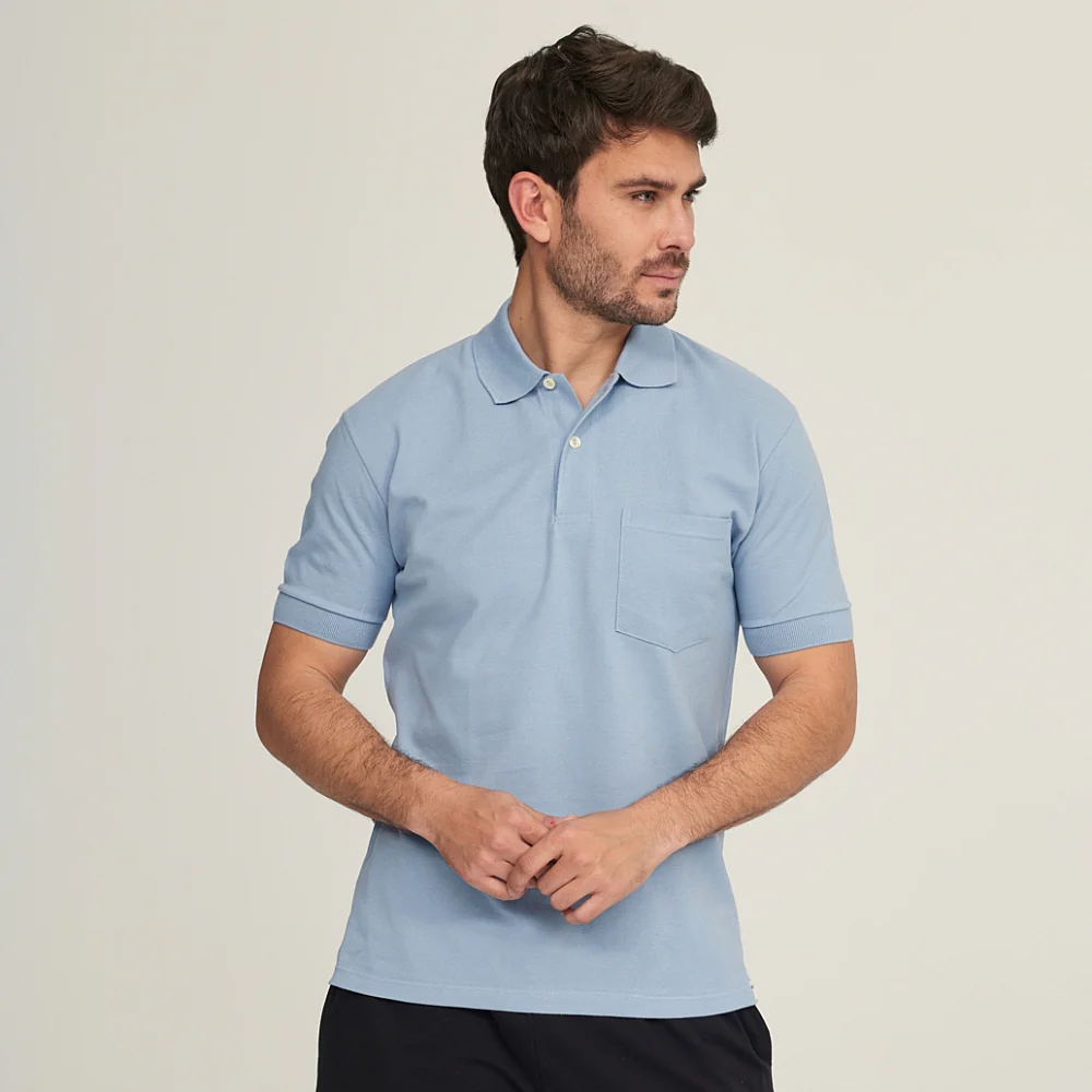 7290 POLO PIQUÉ CON PUÑO Y BOLSILLO. CORTE HOLGADO - Imagen 3