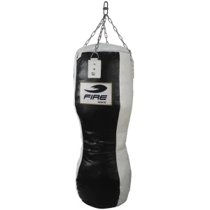 Costal de Cuerpo Fire Sports de PU Negro/Blanco 120cm x 45cm