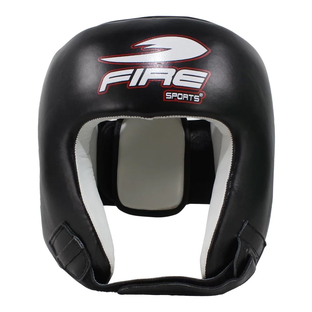 Careta Abierta de PIEL Fire Sports Box/MMA para entrenamientos y competencias