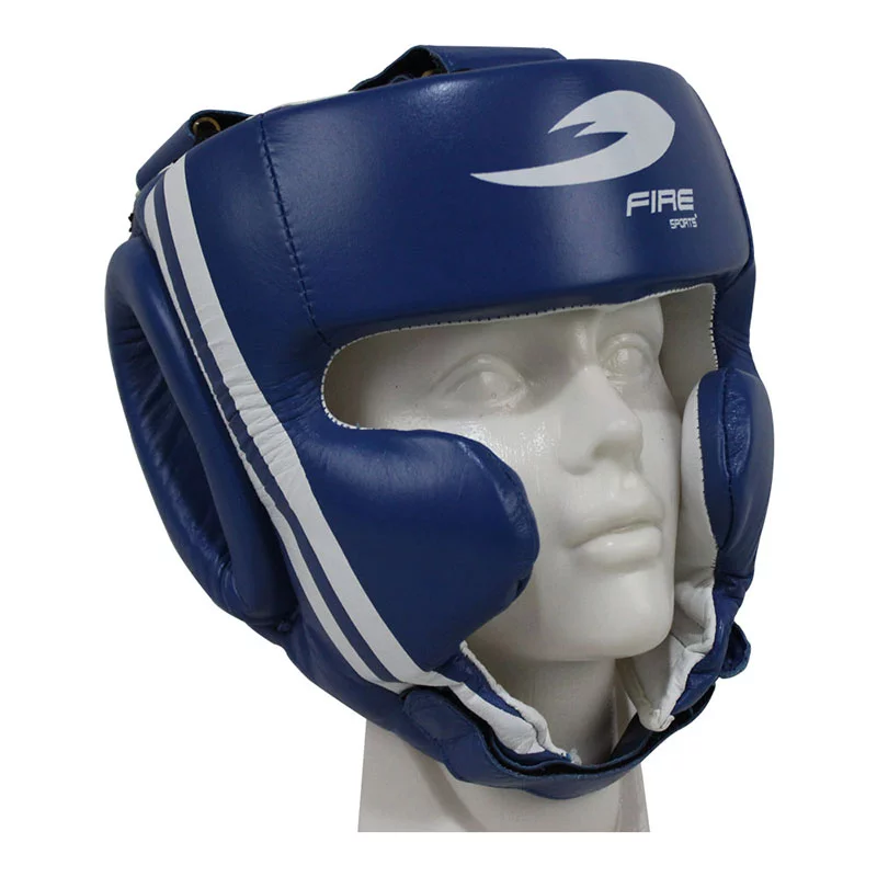 Careta de pómulos Fire Sports de piel con protección Azul - Imagen 3