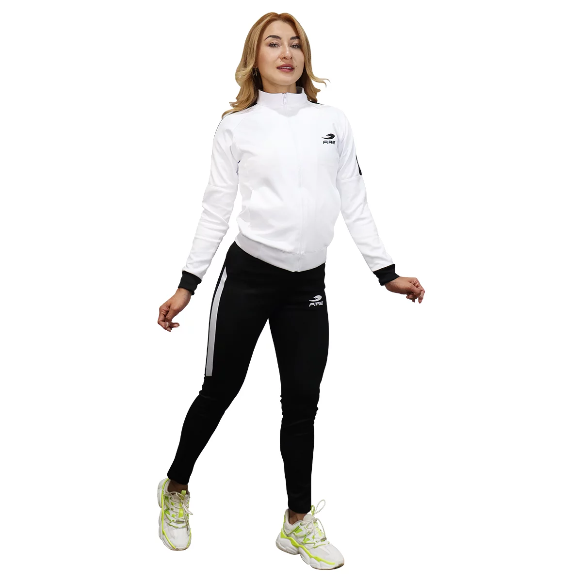 Conjunto Deportivo (Pants) Fire Sports Femenil corte Slim 1 franja - Imagen 9