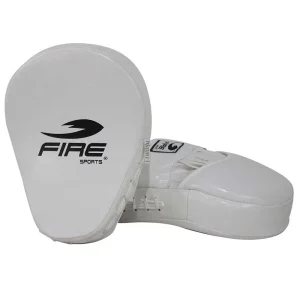 Par de Manillas o Manoplas Fire Sports Curvas de PVC Blanco