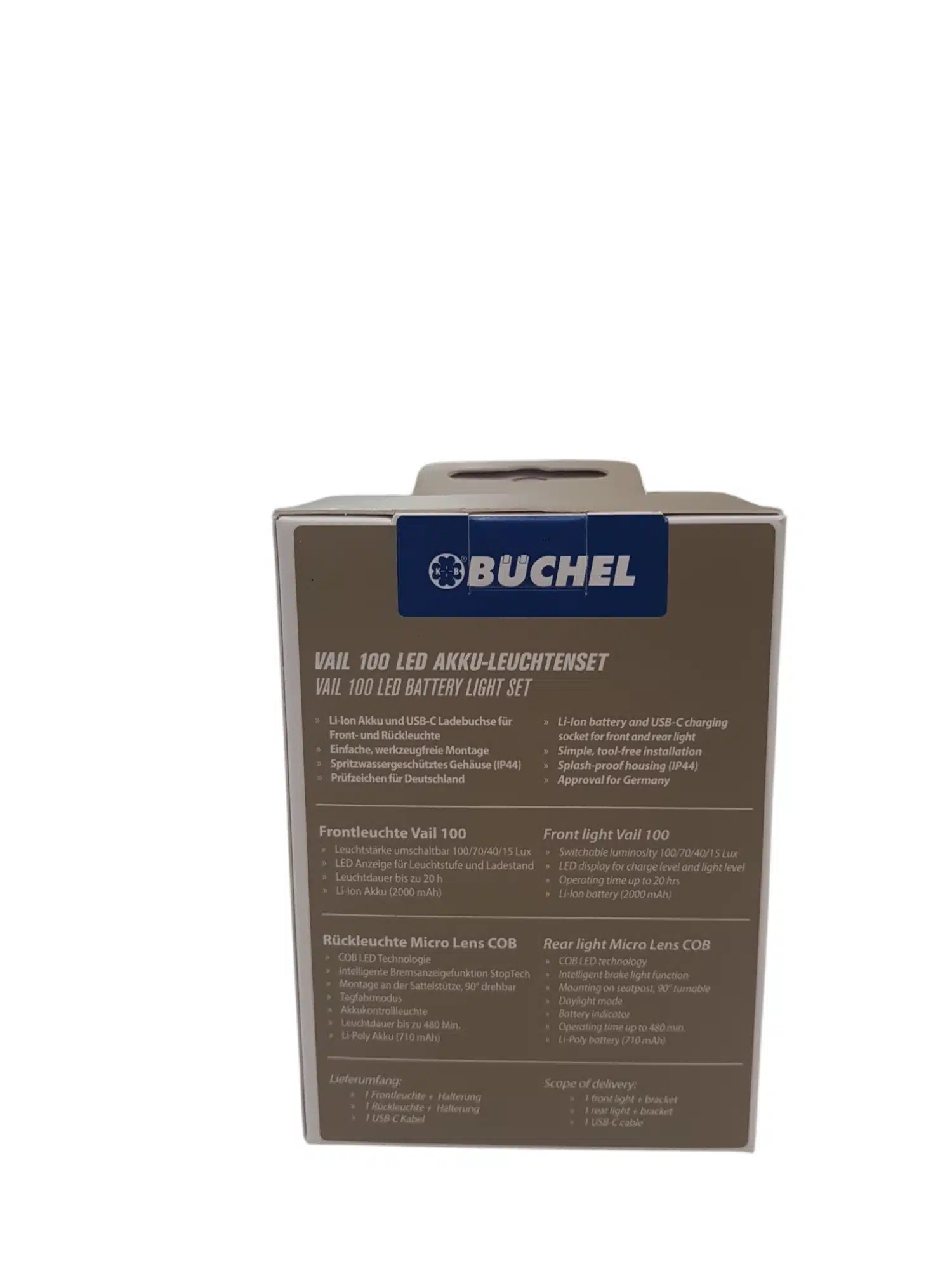 Buchel VAIL 100 Kit Luces Bicicleta 100 LUX Nuevo - Imagen 6
