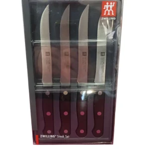 Zwilling Steak Set 4 3912-004 Set de 4 Cuchillos para Carne Negro
