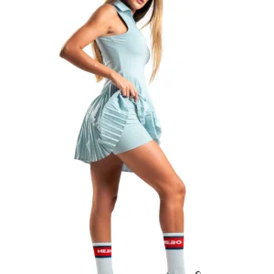 VESTIDO STRIP HERO AZUL BEBE